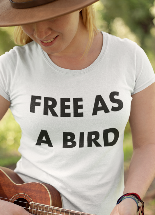 Virgin Teez Women T-Shirt Free As a Bird Women T-shirt