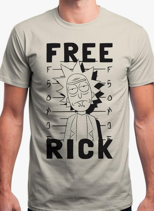 Maham T-SHIRT FREE RICK - RICK AND MORTY Gray T-shirt