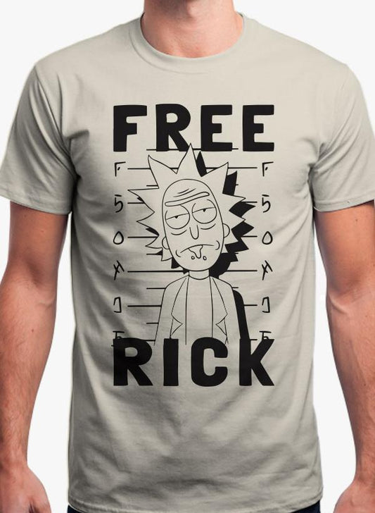 Maham T-SHIRT FREE RICK - RICK AND MORTY Gray T-shirt