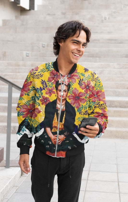 Frida-tropical -prints Bomber Jacket