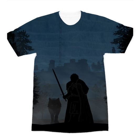 VIRGIN TEEZ Sublimation Men T-Shirt XS Game of Thrones - Jon Snow Premium Sublimation Adult T-Shirt