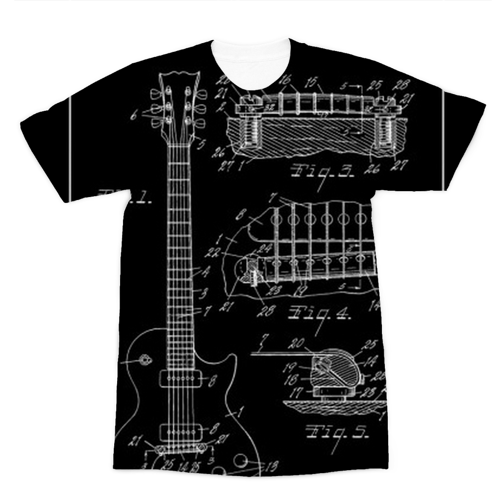 VIRGIN TEEZ Sublimation T shirt XS gibson les paul patent Premium Sublimation Adult T-Shirt