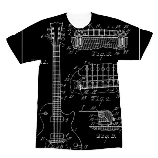 VIRGIN TEEZ Sublimation T shirt XS gibson les paul patent Premium Sublimation Adult T-Shirt