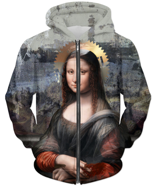 Virgin Teez Sublimation Hoodie Small Gioconda UNISEX ZIP HOODIE