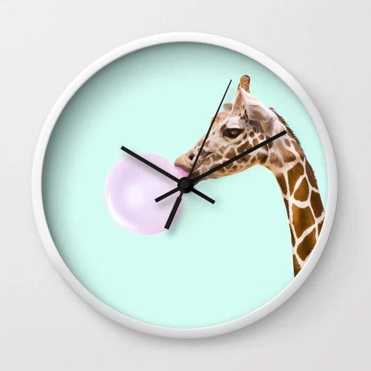 Dany Designs Wall Clock White GIRAFFE Wall clock