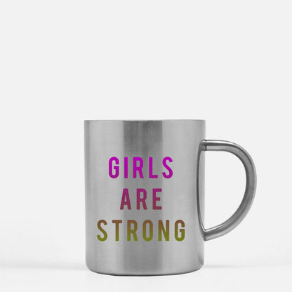 Girls Are Strong Gold & Silver Mug