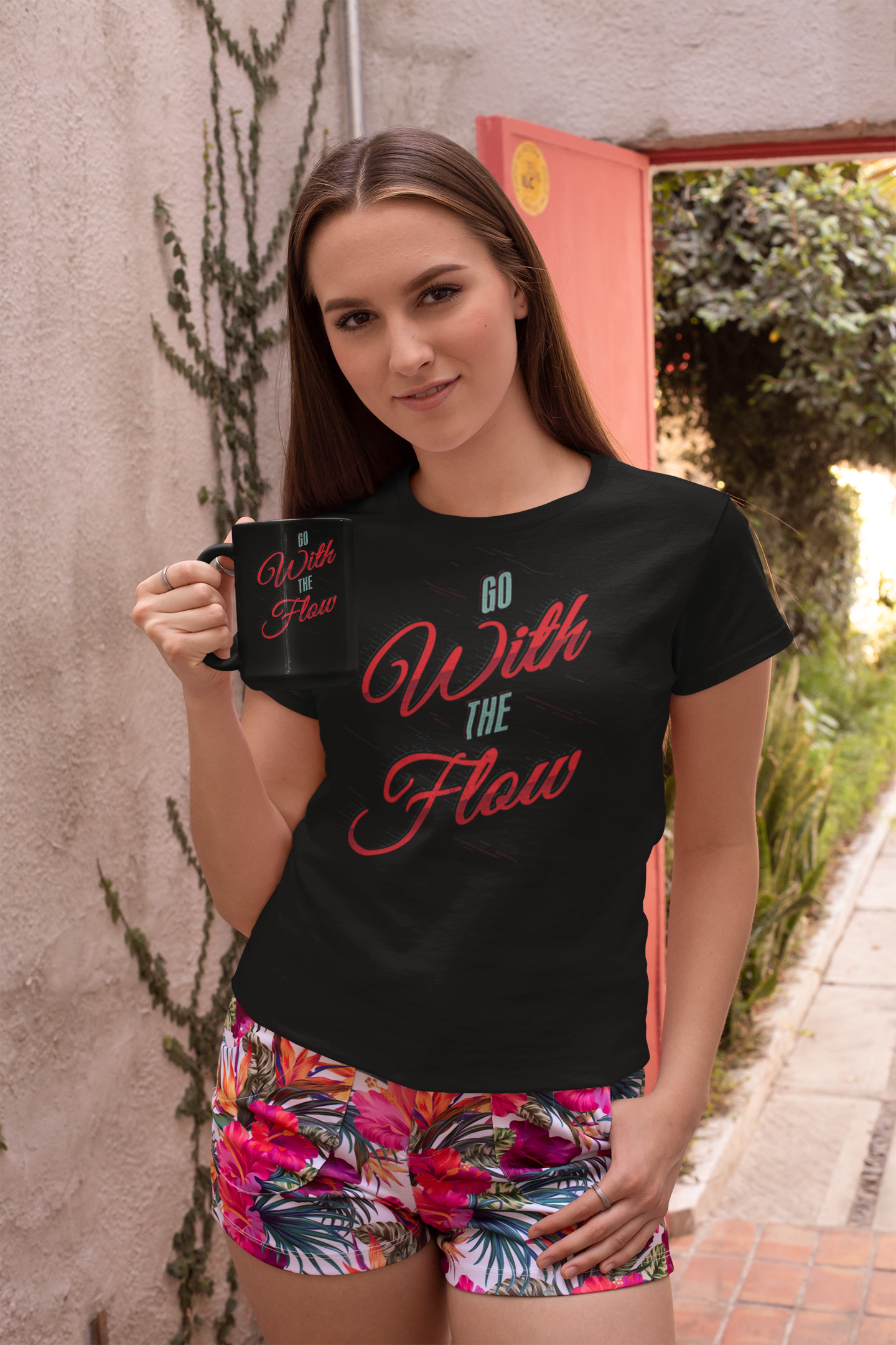 Virgin Teez Women T-Shirt Go with the Flow Women T-shirt