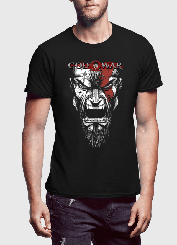 M Nidal Khan T-shirt SMALL / Black God Of War Half Sleeves T-shirt