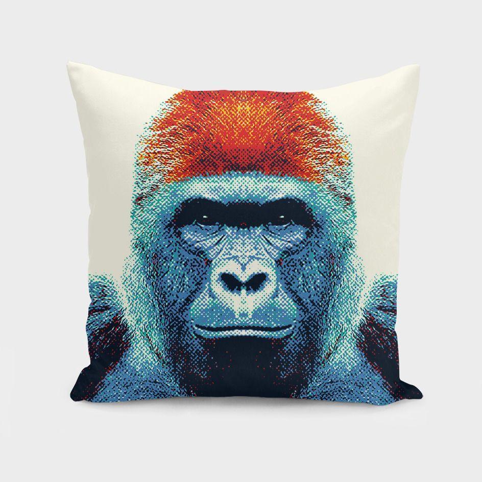 The Pillow pillows Gorilla - Colorful Animals  Cushion/Pillow