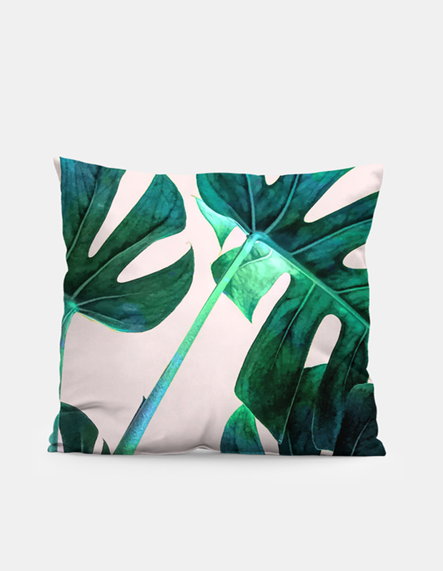 The Pillow pillows 16" x 16" Green Leafs  Cushion/Pillow