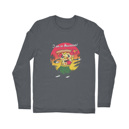 VIRGIN TEEZ Long sleeves T-shirt Dark Grey / Unisex / S Hawaiian Pizza Classic Long Sleeve T-Shirt