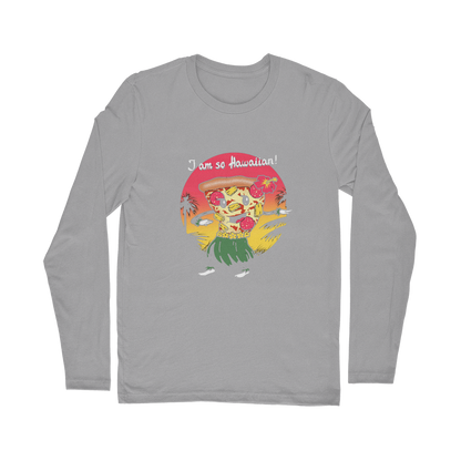 VIRGIN TEEZ Long sleeves T-shirt Light Grey / Unisex / S Hawaiian Pizza Classic Long Sleeve T-Shirt