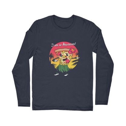 VIRGIN TEEZ Long sleeves T-shirt NAVY / Unisex / S Hawaiian Pizza Classic Long Sleeve T-Shirt