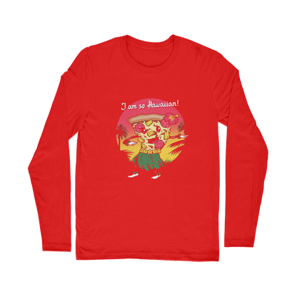 VIRGIN TEEZ Long sleeves T-shirt Red / Unisex / S Hawaiian Pizza Classic Long Sleeve T-Shirt