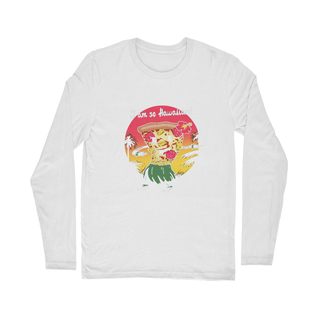 VIRGIN TEEZ Long sleeves T-shirt White / Unisex / S Hawaiian Pizza Classic Long Sleeve T-Shirt