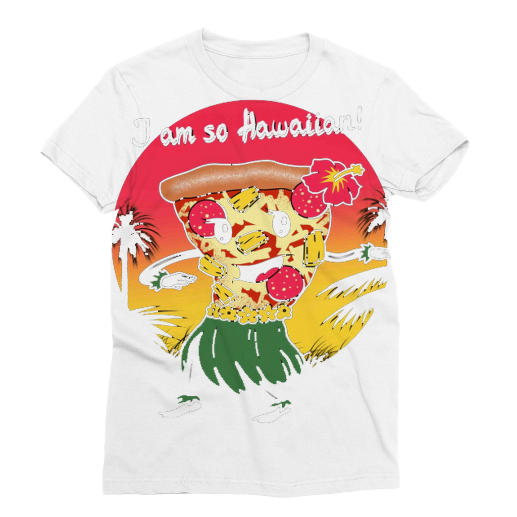 VIRGIN TEEZ Men T-Shirts XS Hawaiian Pizza Classic Sublimation Women's T-Shirt