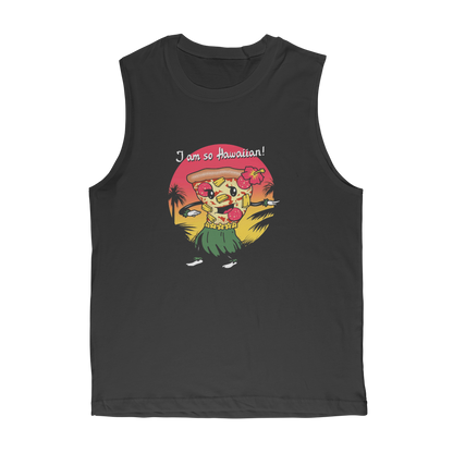 VIRGIN TEEZ Tank Top Black / Unisex / S Hawaiian Pizza Premium Adult Muscle Top