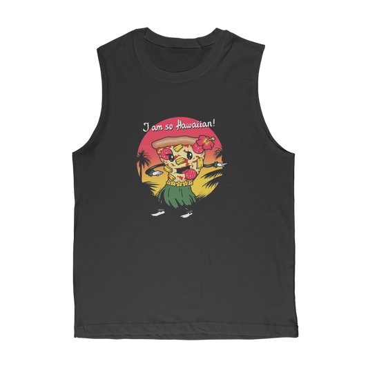 VIRGIN TEEZ Tank Top Black / Unisex / S Hawaiian Pizza Premium Adult Muscle Top