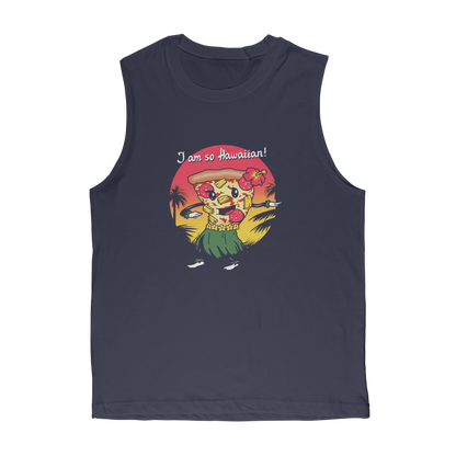 VIRGIN TEEZ Tank Top Navy / Unisex / S Hawaiian Pizza Premium Adult Muscle Top