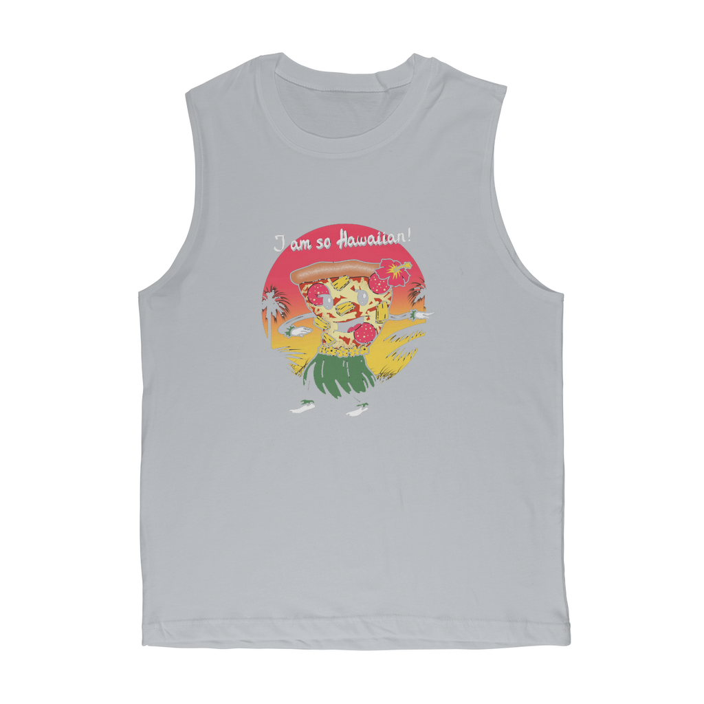 VIRGIN TEEZ Tank Top Light Grey / Unisex / S Hawaiian Pizza Premium Adult Muscle Top