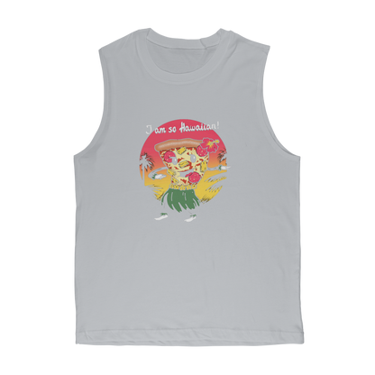 VIRGIN TEEZ Tank Top Light Grey / Unisex / S Hawaiian Pizza Premium Adult Muscle Top