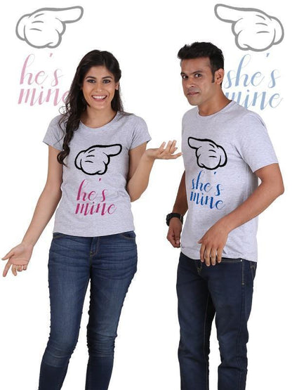 HUM TUM T-SHIRT He is Mine, She is Mine Couple T-Shirts