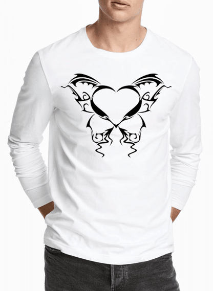 Aneeq Arshad T-shirt SMALL / White Heart Tattoo Full Sleeves T-shirt