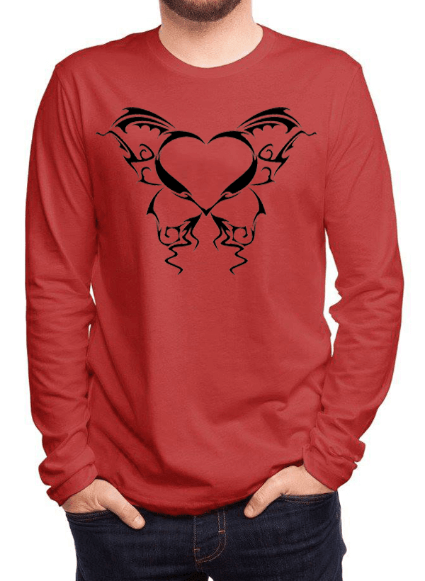 Aneeq Arshad T-shirt SMALL / Red Heart Tattoo Full Sleeves T-shirt