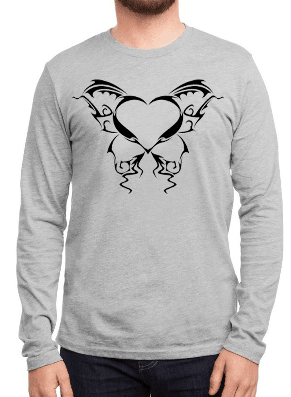 Aneeq Arshad T-shirt SMALL / Gray Heart Tattoo Full Sleeves T-shirt