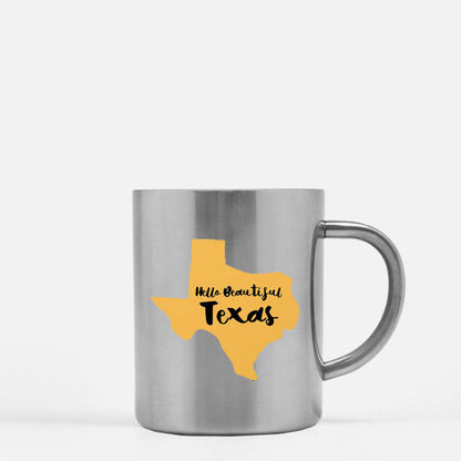 Hello Beautiful Texas Gold & Silver Mug