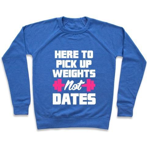 Virgin Teez  Pullover Crewneck Sweatshirt / x-small / Heathered Blue HERE TO PICK UP WEIGHTS NOT DATES CREWNECK SWEATSHIRT