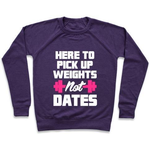 Virgin Teez  Pullover Crewneck Sweatshirt / x-small / Purple HERE TO PICK UP WEIGHTS NOT DATES CREWNECK SWEATSHIRT