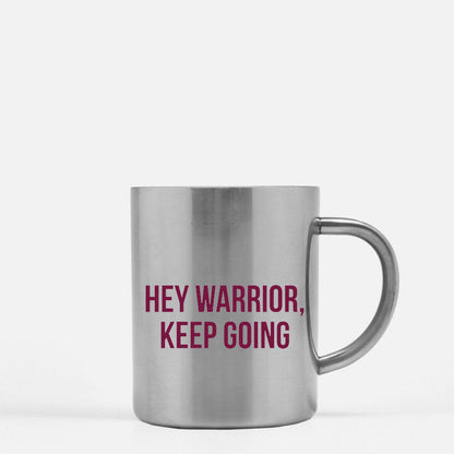 Hey Warrior Keep Going Gold & Silver Mug