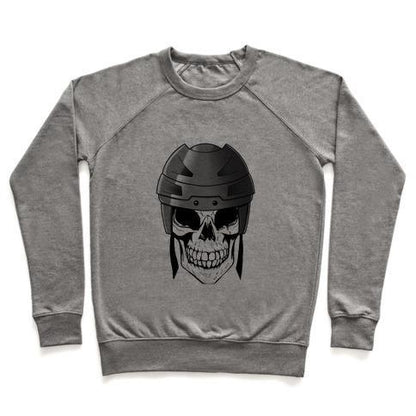 Virgin Teez  Pullover Crewneck Sweatshirt / x-small / Heathered Gray HOCKEY OR DIE CREWNECK SWEATSHIRT