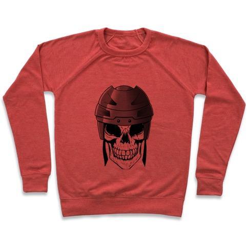 Virgin Teez  Pullover Crewneck Sweatshirt / x-small / Heathered Red HOCKEY OR DIE CREWNECK SWEATSHIRT