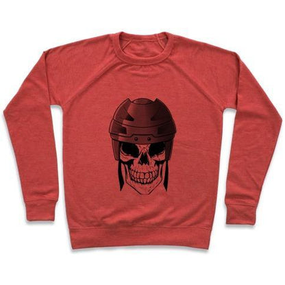 Virgin Teez  Pullover Crewneck Sweatshirt / x-small / Heathered Red HOCKEY OR DIE CREWNECK SWEATSHIRT