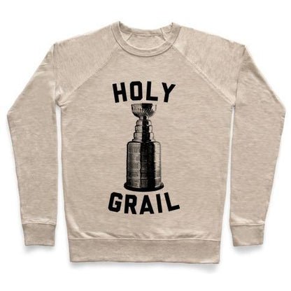 Virgin Teez  Pullover Crewneck Sweatshirt / x-small / Heathered Oatmeal HOLY GRAIL CREWNECK SWEATSHIRT