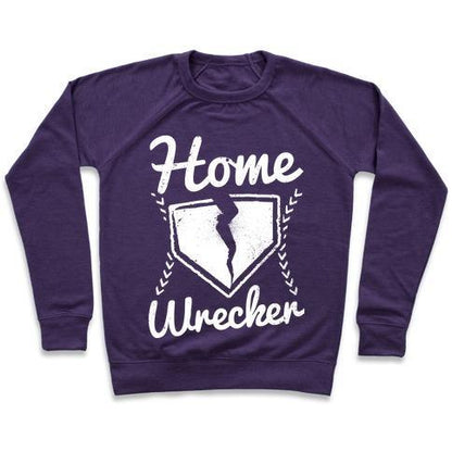 Virgin Teez  Pullover Crewneck Sweatshirt / x-small / Purple HOME WRECKER CREWNECK SWEATSHIRT