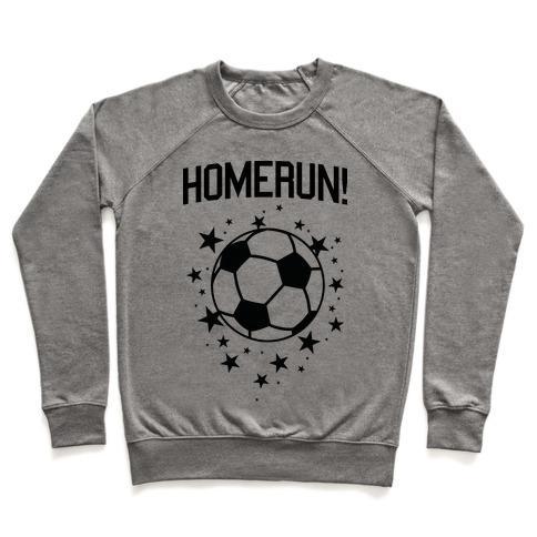 Virgin Teez  Pullover Crewneck Sweatshirt / x-small / Heathered Gray HOMERUN! CREWNECK SWEATSHIRT