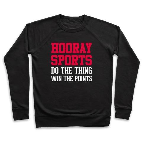 Virgin Teez  Pullover Crewneck Sweatshirt / x-small / Black HOORAY SPORTS CREWNECK SWEATSHIRT