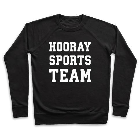 Virgin Teez  Pullover Crewneck Sweatshirt / x-small / Black HOORAY SPORTS TEAM CREWNECK SWEATSHIRT