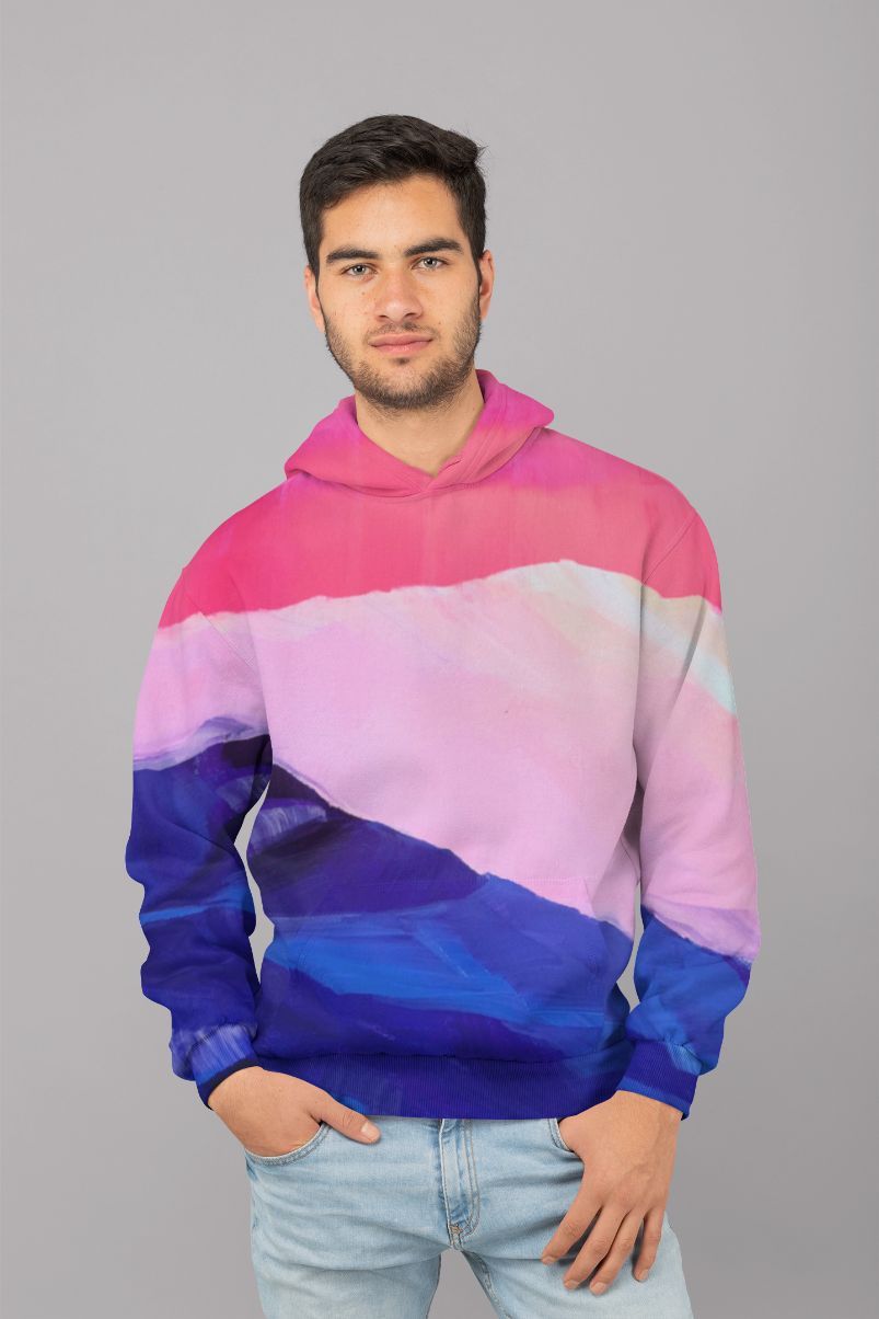 Hot pink morning UNISEX Sublimation Hoodie