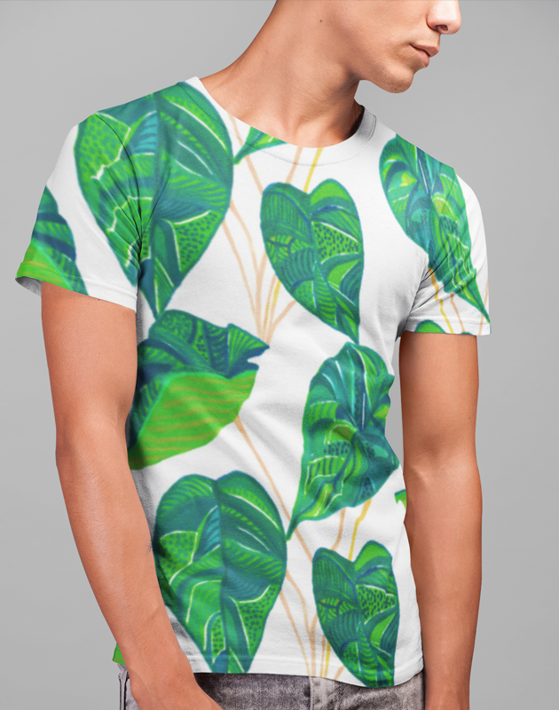 VIRGIN TEEZ Sublimation Men T-Shirt XS House Plant Premium Sublimation Adult T-Shirt