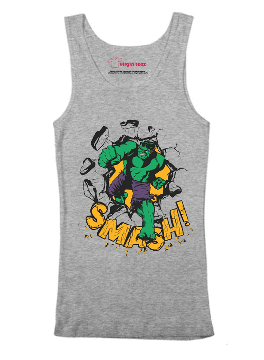 Virgin Teez Tank Top SMALL / Gray HULK SMASH Tank Top