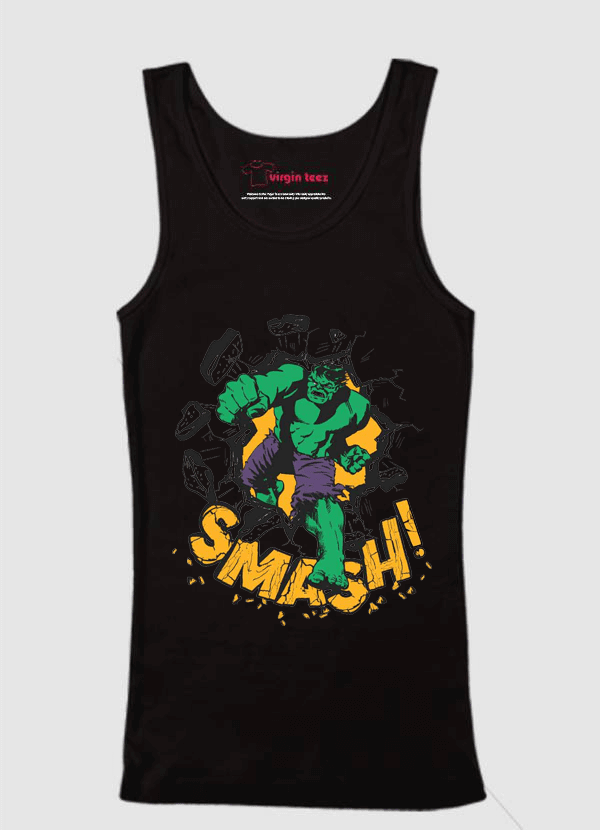 Virgin Teez Tank Top SMALL / Black HULK SMASH Tank Top