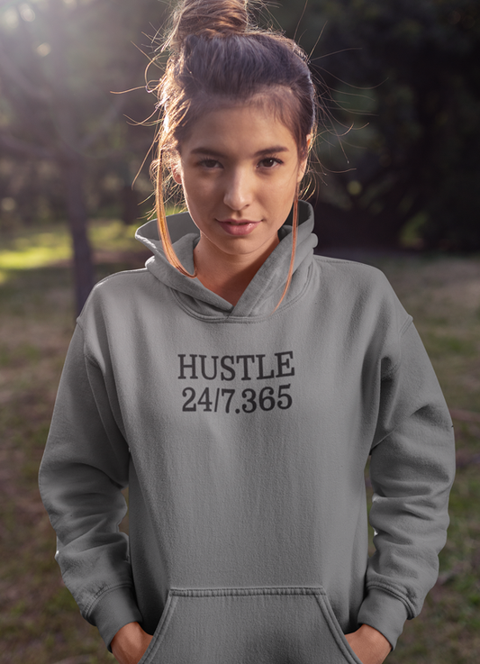 Virgin Teez Pull Over Hoodie Hustle Harder Women Hoodie