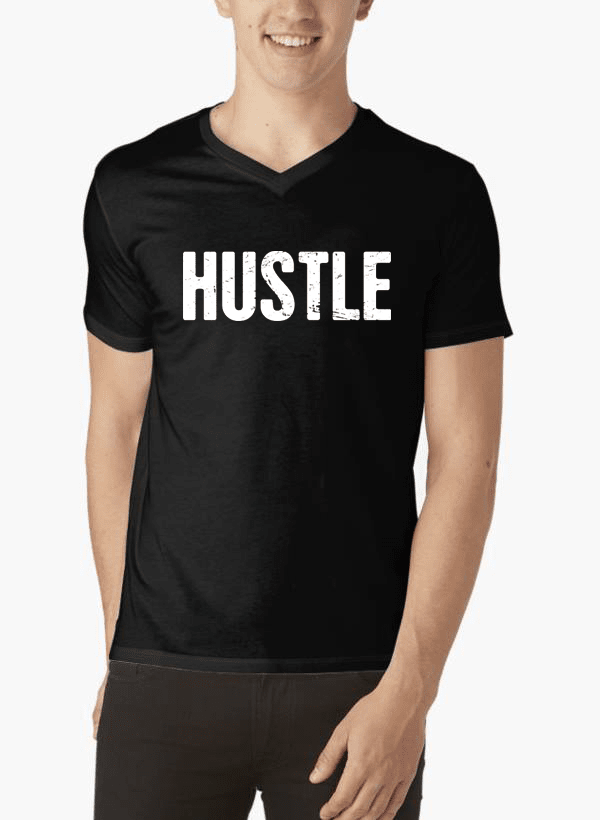 Virgin Teez T-shirt Hustle V-Neck T-shirt