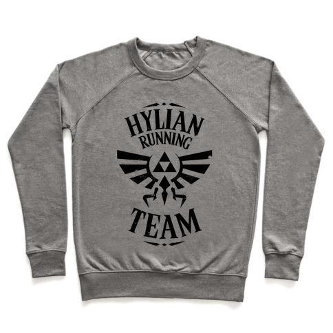 Virgin Teez  Pullover Crewneck Sweatshirt / x-small / Heathered Gray HYLIAN RUNNING TEAM CREWNECK SWEATSHIRT