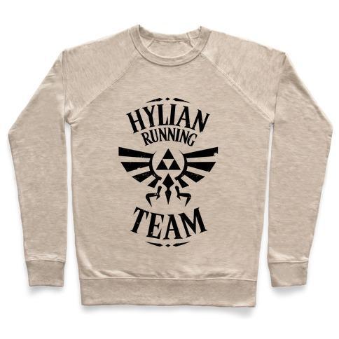 Virgin Teez  Pullover Crewneck Sweatshirt / x-small / Heathered Oatmeal HYLIAN RUNNING TEAM CREWNECK SWEATSHIRT