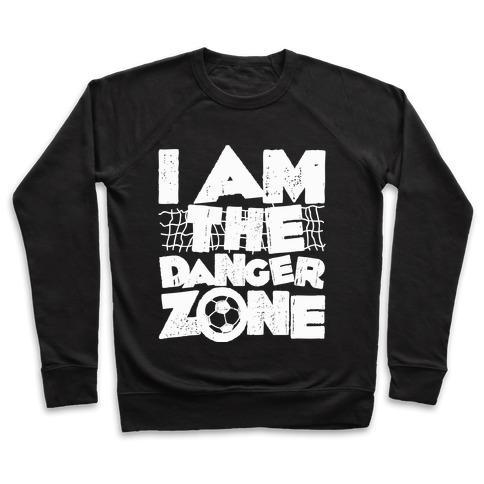 Virgin Teez  Pullover Crewneck Sweatshirt / x-small / Black I AM THE DANGER ZONE CREWNECK SWEATSHIRT